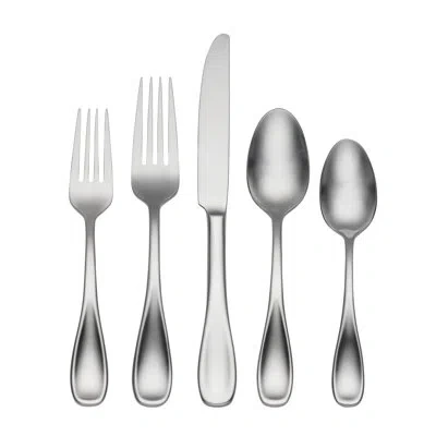 Oneida Brushed Satin Voss 45 Piece Everyday Flatware Set