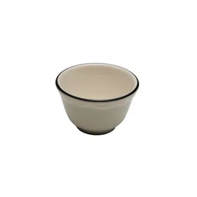 Oneida Caprice Manhattan Black Bouillon, 6 Oz, By Buffalo In Black;cream White