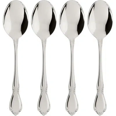 Oneida Chateau Fine Flatware Dinner Spoon Service For 4, Dishwasher Safe, Silver