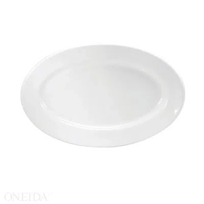 Oneida Cream White Ware (rolled Edge) Platters, 15 1/2", By Buffalo