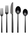 Oneida Dean Satin Black 20-piece Flatware Set In Stainless