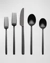 ONEIDA DEAN SATIN BLACK 20-PIECE FLATWARE SET