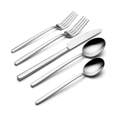 Oneida Dean Satin Champagne 20 Piece Flatware Set In Silver