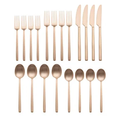 Oneida Dean Satin Rose Gold 20-piece Flatware Set