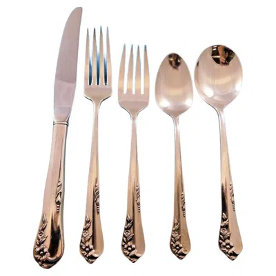Pre-owned Oneida Engagement By  Sterling Silver Flatware Set For 6 Service 34 Pieces In Sand