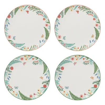 Oneida First Blooms Accent Plates S/4 In White
