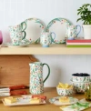 Oneida First Blooms Dinnerware Collection In Green