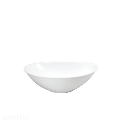 Oneida Fusion Oval Salad Bowls, 10", By Sant' Andrea In Bright White