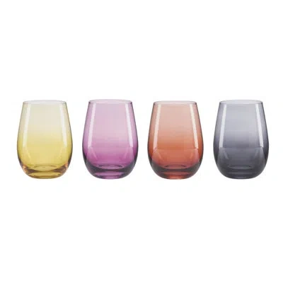 Oneida Golden Hour Stemless Wine Glasses, Set Of 4 In Blue