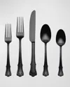 Oneida James Street Satin Black 20-piece Flatware Set In Blue