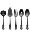 Oneida James Street Satin Black 5 Piece Hostess Set In Gray