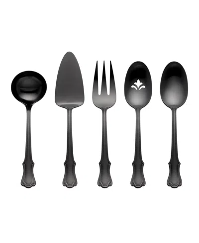 Oneida James Street Stainless Steel 5-pc. Hostess Set In Black