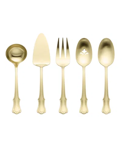 Oneida James Street Stainless Steel 5-pc. Hostess Set In Gold