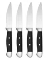 Oneida Jumbo Mixed Medium 4 Piece Steak Knife Set In Black