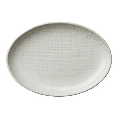 Oneida Knit Oval Plates, By Luzerne In Warm White