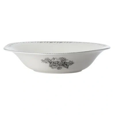 Oneida Lancaster Grey Pasta/soup Bowls, 10 Oz, By Luzerne In Gray;warm White