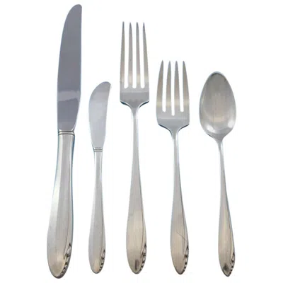 Pre-owned Oneida Lasting Spring By  Sterling Silver Flatware Set 8 Service 46 Pieces Dinner