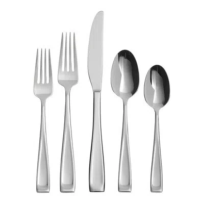 Oneida Lenox  Moda Stainless Steel 65-piece Flatware Set, Service For 12, Silver