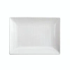 Oneida Lines Rectangular Plates, 9", By Luzerne In Warm White