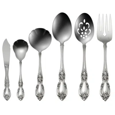 Oneida Louisiana 6 Piece Flatware Serving Set, 18/10 Stainless Steel