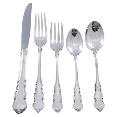 Pre-owned Oneida Martinique By  Sterling Silver Flatware Set For 8 Service 43 Pieces