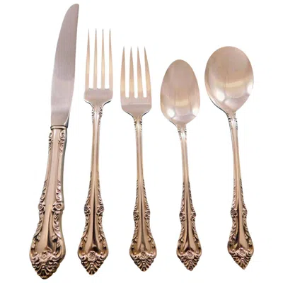 Pre-owned Oneida Melbourne By  Sterling Silver Flatware Set For 6 Service 30 Pieces In Sand