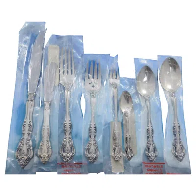 Pre-owned Oneida Michelangelo By  Sterling Silver Flatware Set For 8 Service 70 Pcs Unused