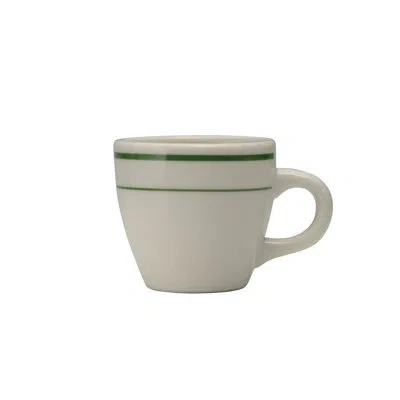 Oneida Niagara A.d. Cups, 3 1/2 Oz, By Buffalo In Green;cream White