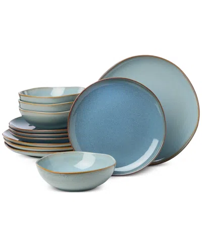 Oneida Organic Shades 12 Pc. Dinnerware Set, Service For 4 In Blue