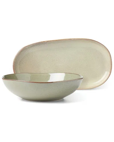 Oneida Organic Shades 2-piece Serving Set, Green