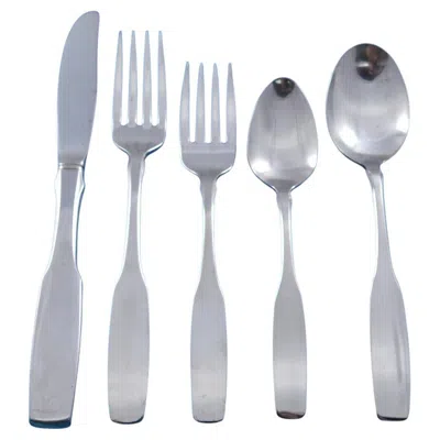 Pre-owned Oneida Paul Revere By  Stainless Steel Flatware Service For 12 Set 76 Pieces In Gray