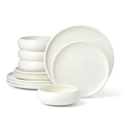 Oneida Quirk 12-piece Dinnerware Set In White