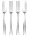 Oneida Reid Satin Dinner Forks, Set Of 4 In Metallic
