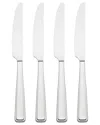 Oneida Reid Satin Dinner Knives, Set Of 4 In Metallic