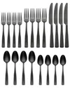 Oneida Reid Vintage Black Tumbled 20 Piece Flatware Set