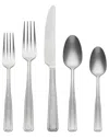 Oneida Reid Vintage Tumbled 20 Piece Flatware Set In Gray
