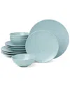 Oneida Roseto 12-piece Dinnerware Set, French Blue In Blue