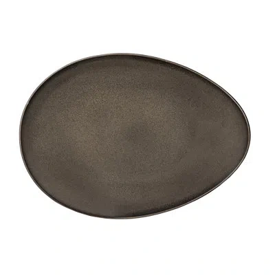 Oneida Rustic Chestnut Eclipse Plates, 14", By Luzerne In Brown;chestnut