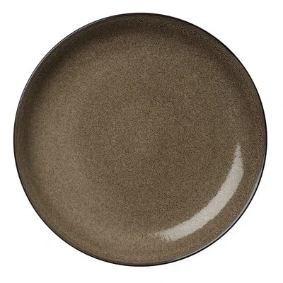 Oneida Rustic Chestnut Round Coupe Plates, 12.25", By Luzerne In Brown;chestnut