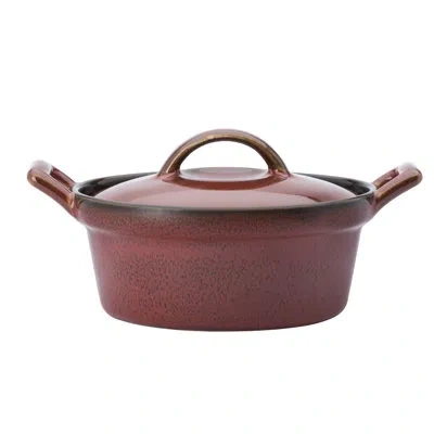 Oneida Rustic Crimson Casserole Dishes, 8 Oz, By Luzerne In Red