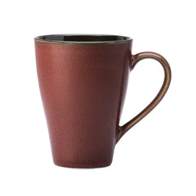 Oneida Rustic Crimson Mugs, 9 Oz, By Luzerne In Red;crimson