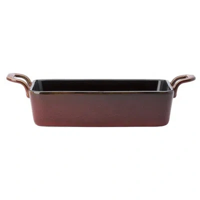 Oneida Rustic Crimson Rectangular Baker Dishes, 7 Oz, By Luzerne In Red