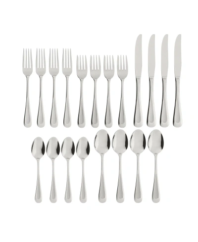 Oneida Satin Sand Dune 20 Piece Flatware Set, Service For 4 In Metallic And Stainless