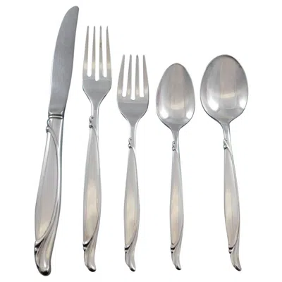 Pre-owned Oneida Sentimental By  Sterling Silver Flatware Set For 8 Service 45 Pcs Modern