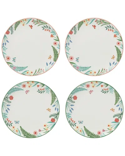 Oneida Set Of 4 First Blooms Accent Plates