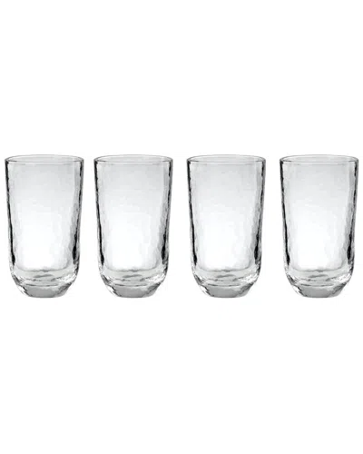 Oneida Set Of 4 Homespun Tall Glasses In Multi