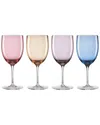 Oneida True Colors Wine Glasses, Set Of 4