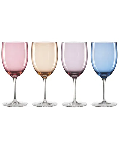 ONEIDA ONEIDA SET OF 4 TRUE COLORS WINE GLASSES