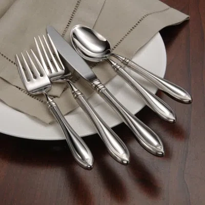 Oneida Sheraton 5 Piece 18/10 Stainless Steel Flatware Set, Service For 1