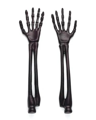 Oneida Skeleton Satin Black 2pc Salad Servers